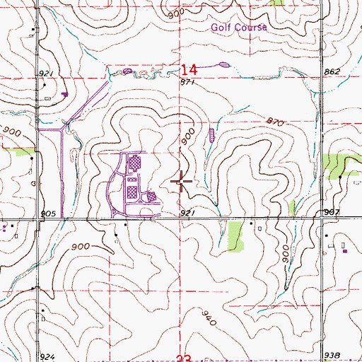 Topographic Map of Hawkeye Community College Main Campus, IA