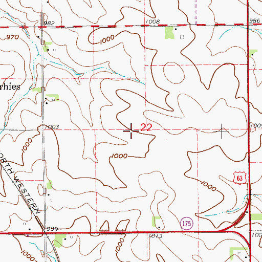 Topographic Map of Calvary Cemetery, IA