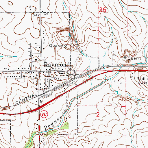Topographic Map of Saint Josephs Cemetery, IA