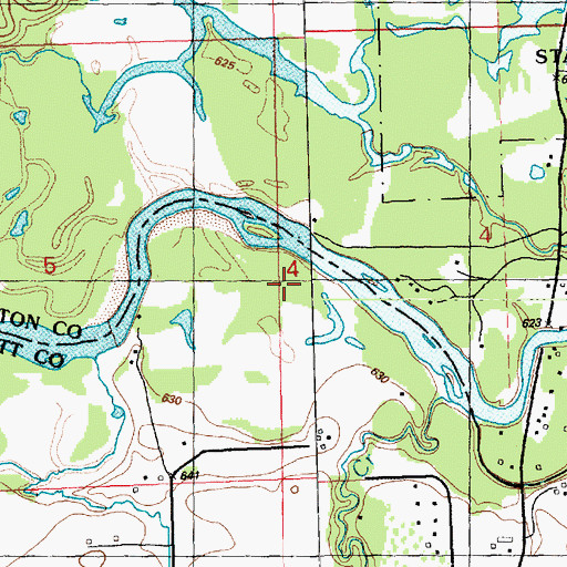 Topographic Map of Point Pleasant Post Office (historical), IA