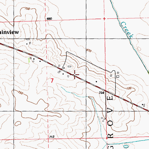 Topographic Map of New Hamburgh Post Office (historical), IA