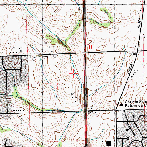 Topographic Map of Mississippi Medical Plaza, IA