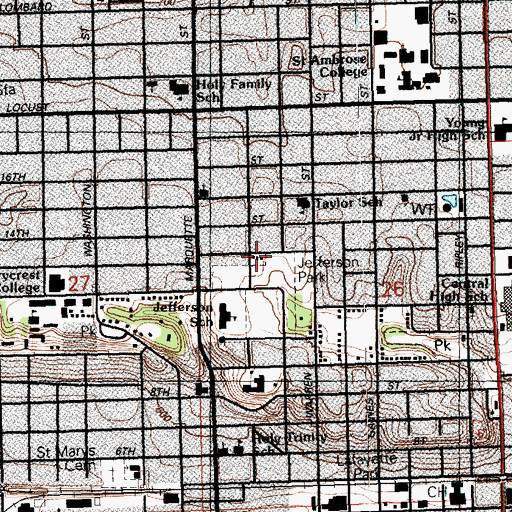 Topographic Map of Edgerton Womens Health Center, IA