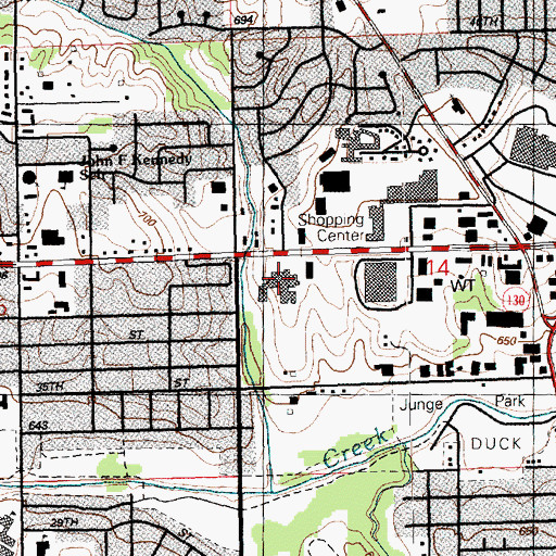 Topographic Map of Trinity Womens Health Center, IA