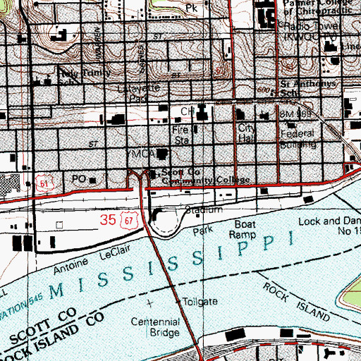Topographic Map of Community Health Care, IA