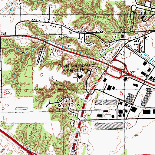 Topographic Map of Grandview Terrace, IA