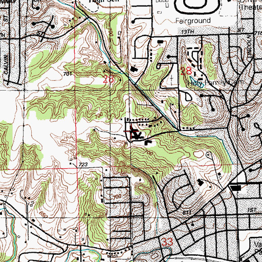 Topographic Map of Davenport Good Samaritan Center, IA