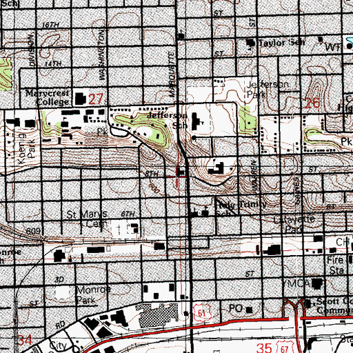 Topographic Map of Zion Lutheran Church, IA