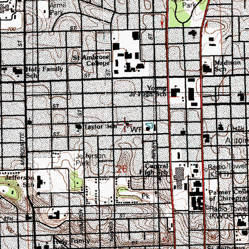 Topographic Map of House of the Lord Mission, IA