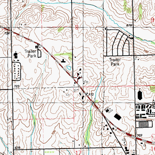 Topographic Map of Davenport Seventh Day Adventist Church, IA