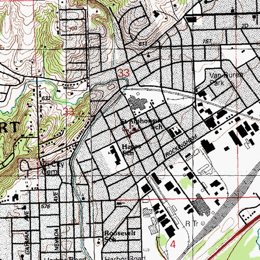 Topographic Map of Word of Faith Tabernacle Church, IA