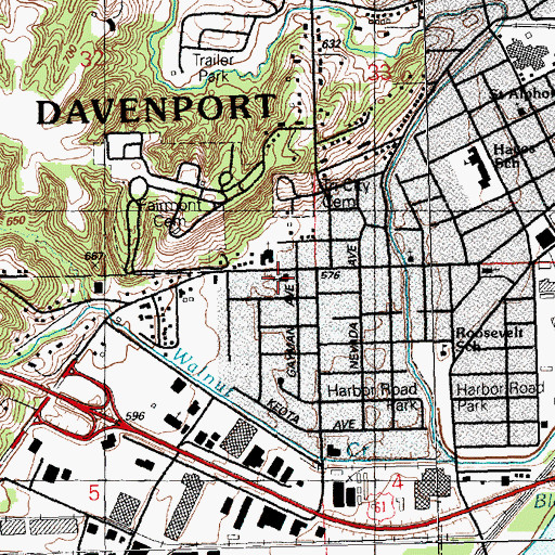 Topographic Map of Marantha Church of God, IA