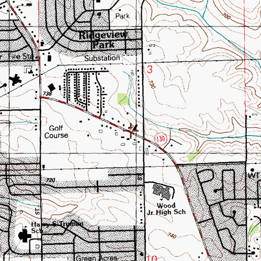 Topographic Map of Risen Christ Lutheran Church, IA