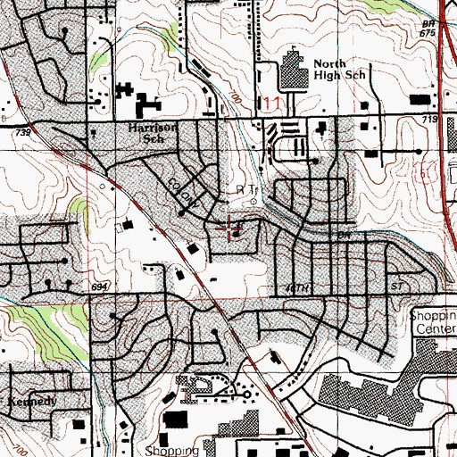 Topographic Map of Lamb of God Lutheran Mission, IA