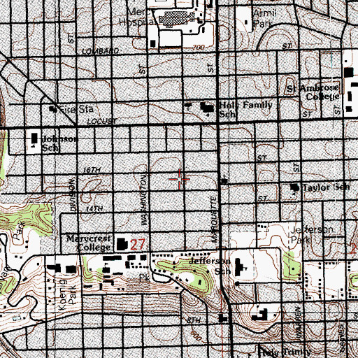 Topographic Map of Seventh Day Adventist Church, IA