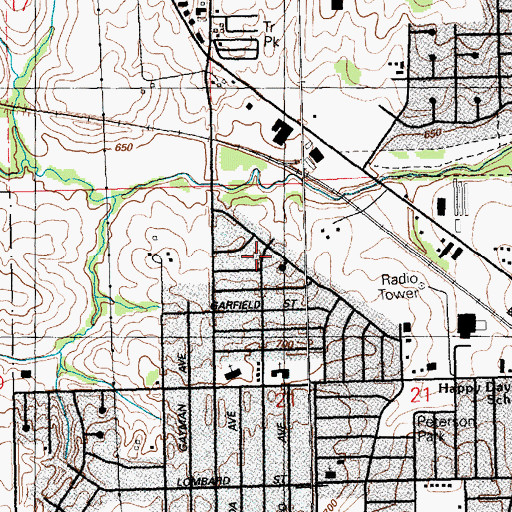 Topographic Map of Church of Latter Day Saints, IA