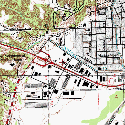Topographic Map of Westside Assembly of God Church, IA