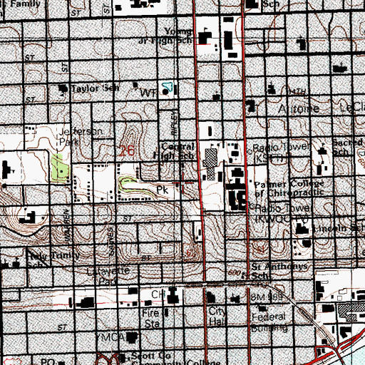 Topographic Map of New Hope Baptist Church, IA
