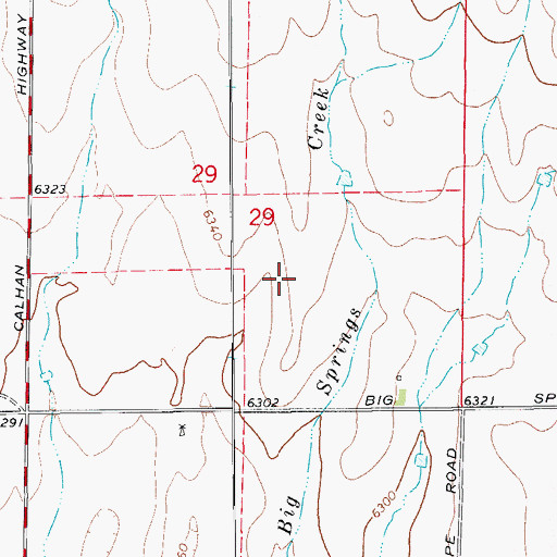 Topographic Map of Tranquila Airport, CO