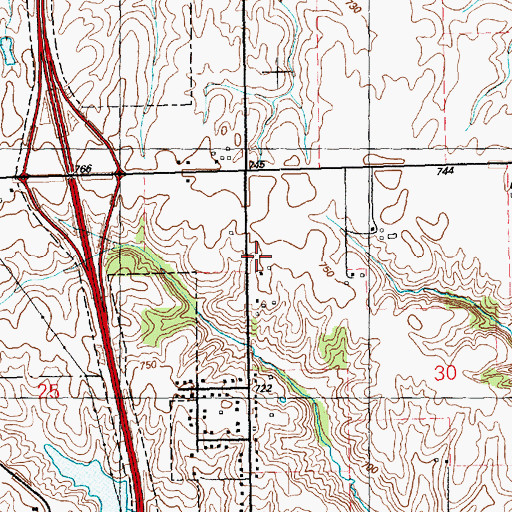 Topographic Map of Heritage Free Will Baptist Church, IA