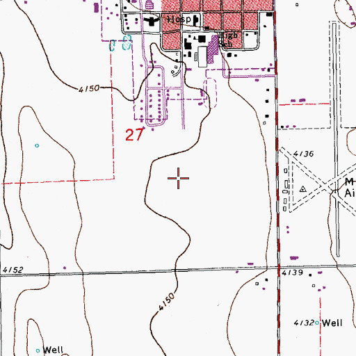 Topographic Map of Koenig Airport, CO