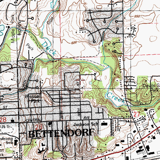 Topographic Map of Reorganized Church of Jesus Christ of Latter Day Saints, IA