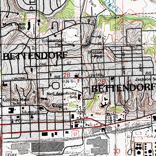 Topographic Map of Quad City Korean Community Church, IA