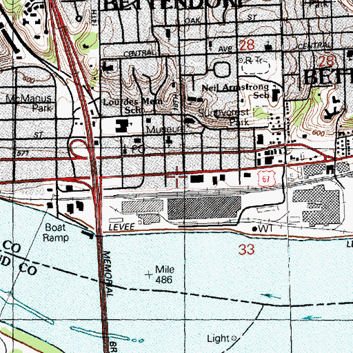 Topographic Map of Praise Fellowship, IA