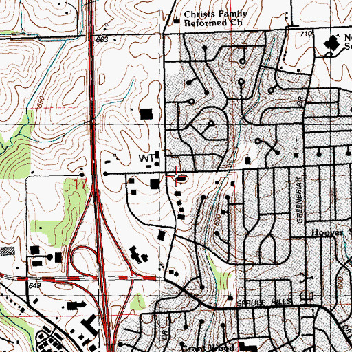 Topographic Map of Redeemer Lutheran Church, IA