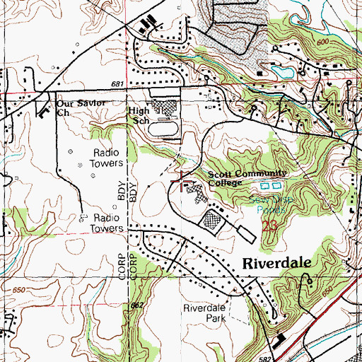 Topographic Map of Environmental Educational Center, IA