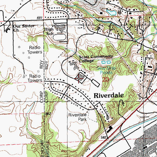 Topographic Map of Applied Technology Building, IA