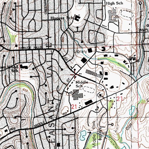 Topographic Map of Area Wide Foot and Ankle Center, IA