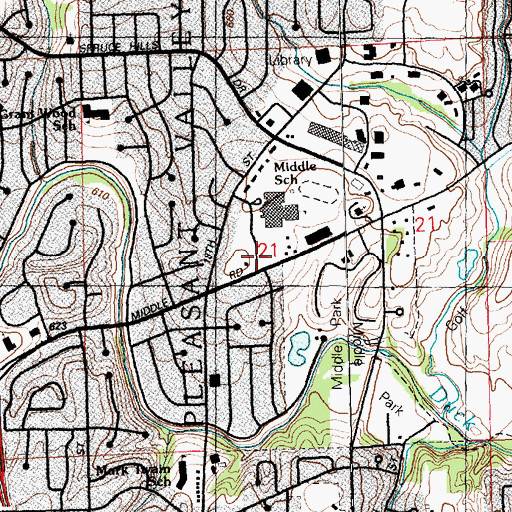 Topographic Map of Trinity Womens Health Center, IA