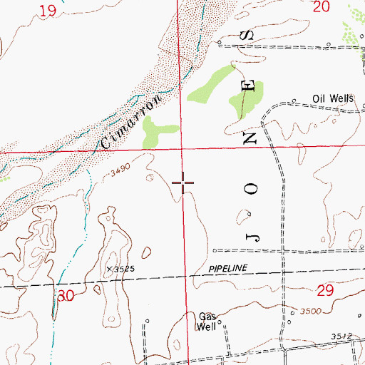 Topographic Map of Interstate Oil Field, CO