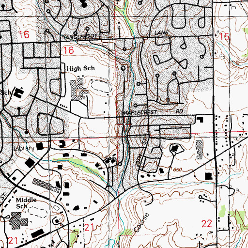 Topographic Map of Ed Scheck Park, IA