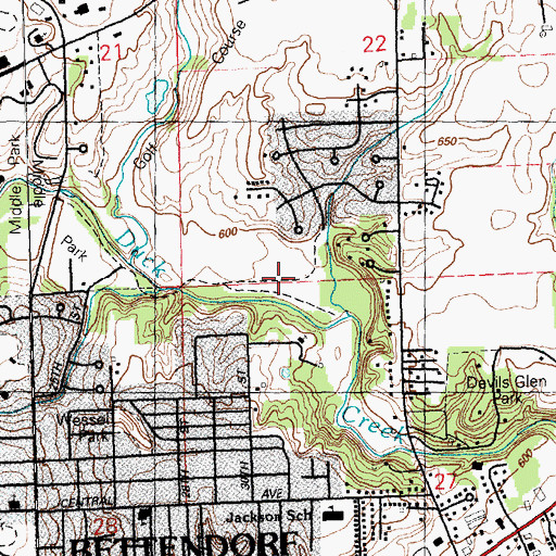 Topographic Map of Hollow View Park, IA