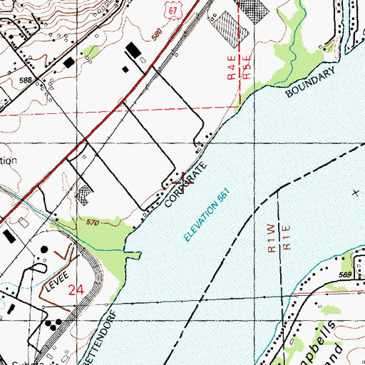 Topographic Map of Eagles Landing Park, IA