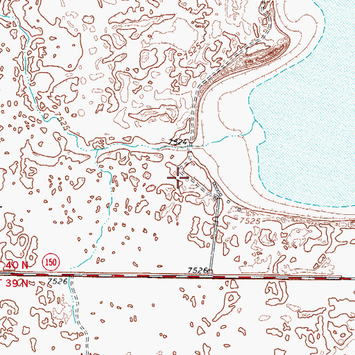 Topographic Map of Franklin Eddy Canal, CO