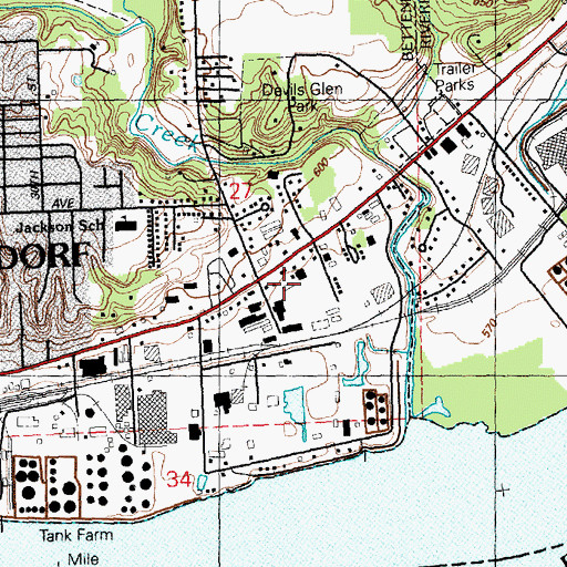 Topographic Map of Glendale Mobile Home Park, IA