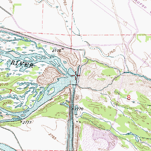 Topographic Map of North Platte River, NE