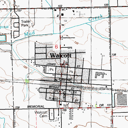Topographic Map of Calvary United Methodist Church, IA