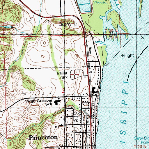 Topographic Map of Rivercrest Estates, IA