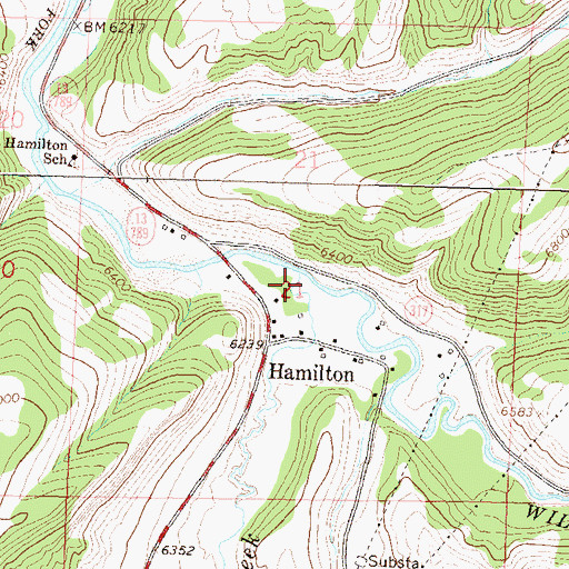 Topographic Map of Morapos Creek, CO