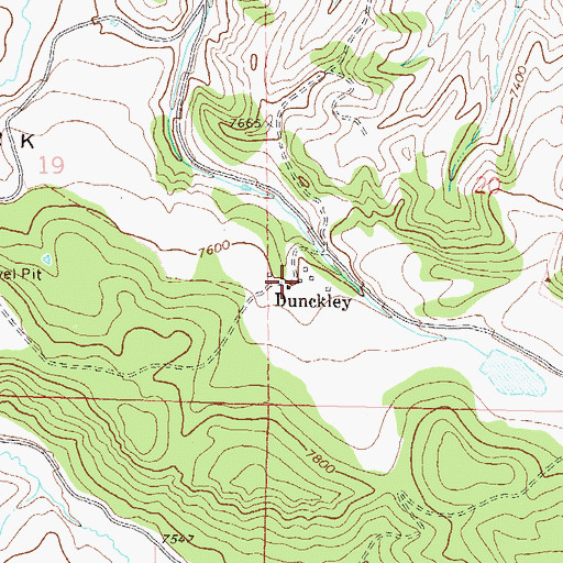Topographic Map of Dunckley, CO
