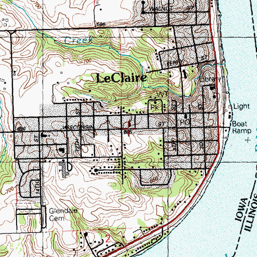 Topographic Map of New Life Community Church, IA