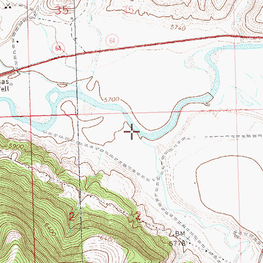 Topographic Map of Piceance Creek, CO