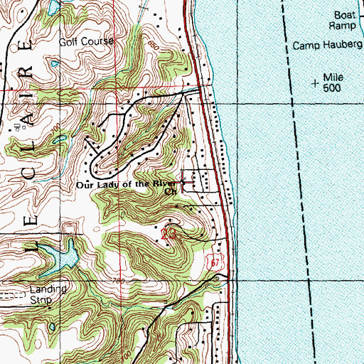 Topographic Map of Our Lady of the River Church, IA