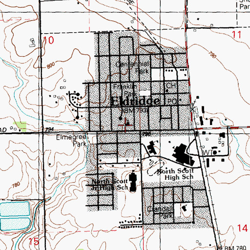 Topographic Map of Faith Lutheran Church, IA