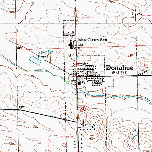 Topographic Map of Lamb of God Lutheran Mission, IA