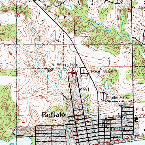 Topographic Map of Landmark Missionary Baptist Church, IA